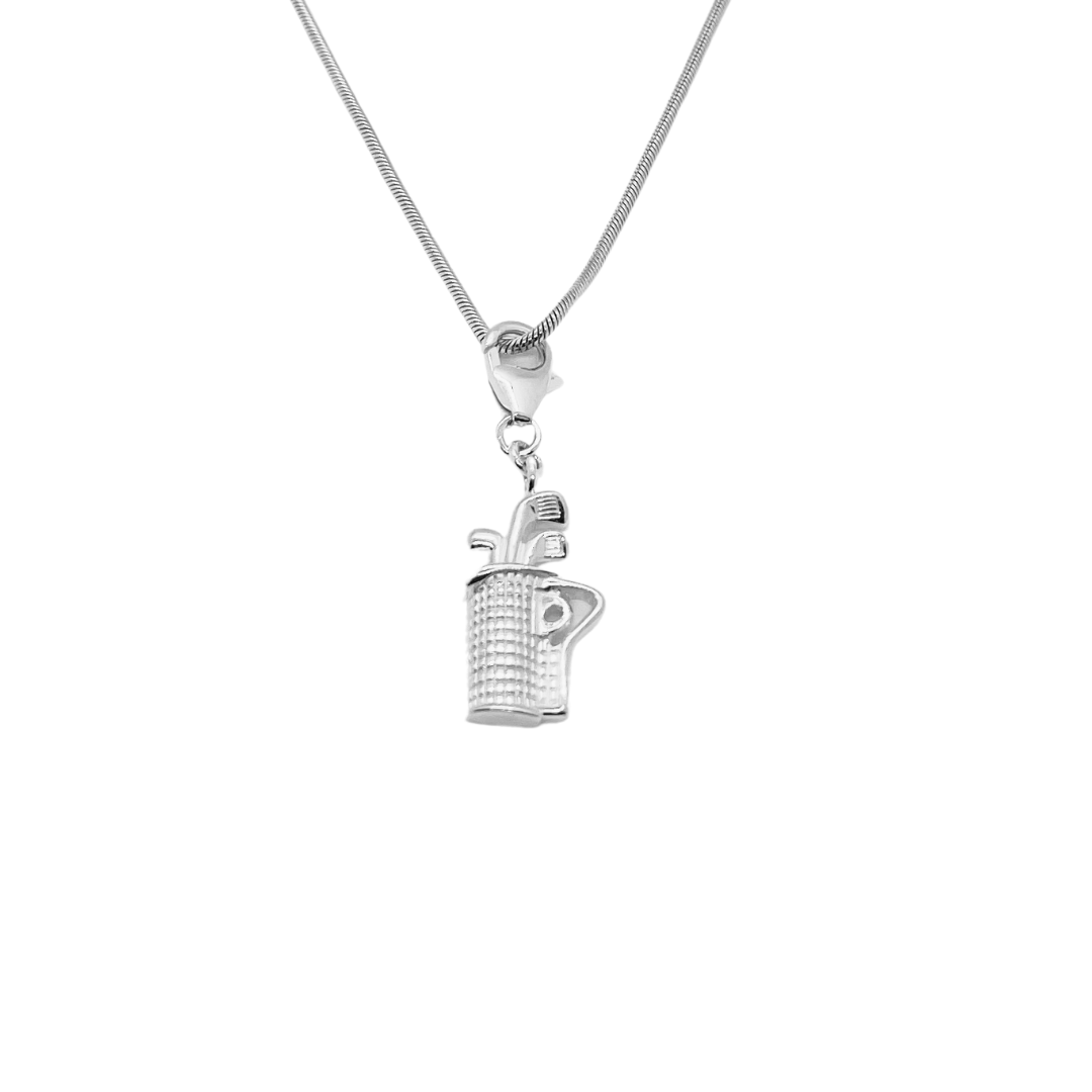 Golf Charm Pendant on Silver Chain